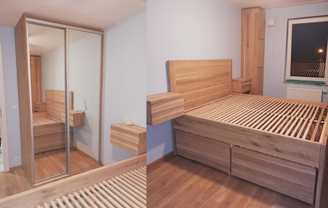 Meble drewniane sypialnia